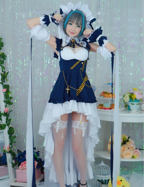 浮力姬cos《碧蓝航线柴郡》三次元魔法少女销魂自娱自乐