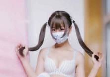 双马尾妹子液液酱YeYe玲珑玉兔露脸卡哇伊缰绳图包5.5G精选