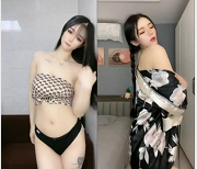 快手萌妹以曼首次露脸，美颜8字柰身材1V1G