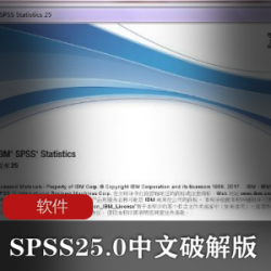 实用软件《SPSS25.0中文破解版》统计分析软件推荐